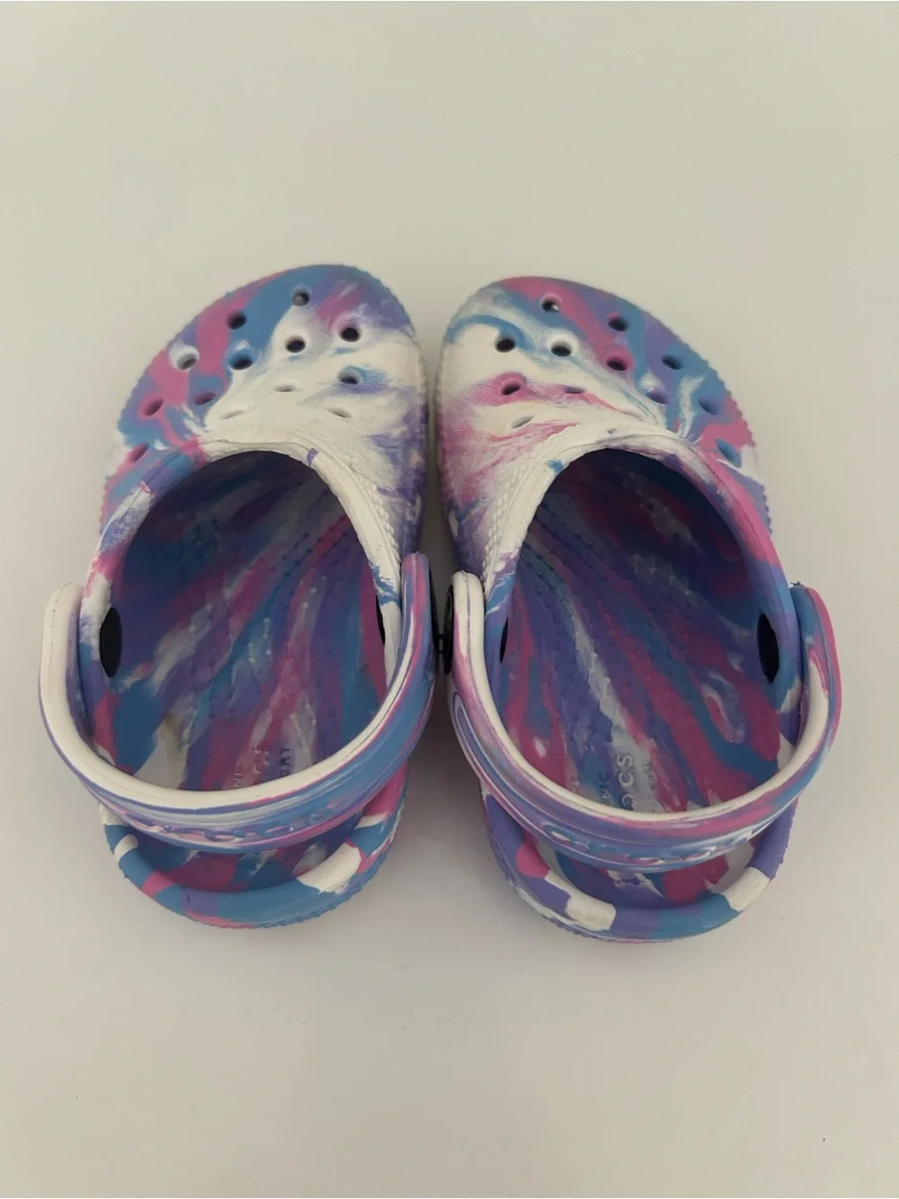 CROCS Baby Tie-Dye Marbled Clogs Sandals/Water Shoes Size 5